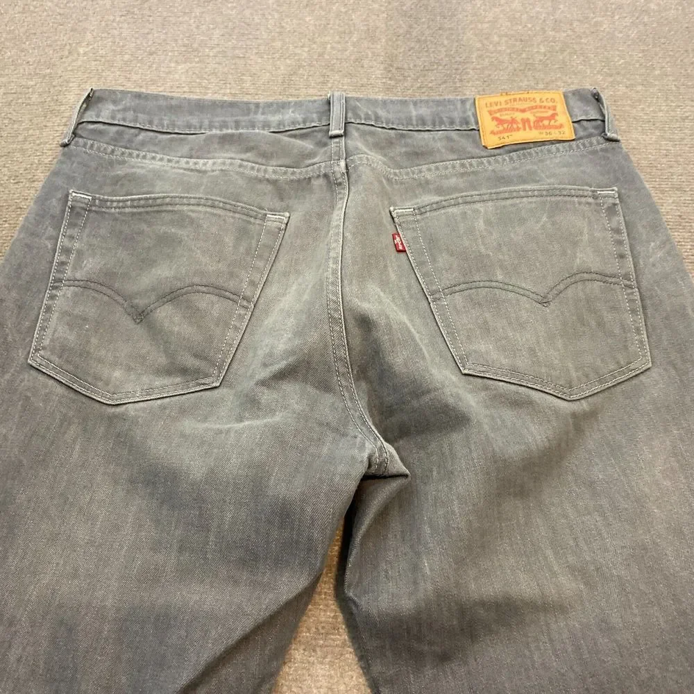 Levi's Jeans Men 36‎ Fits 37x31 Faded Gray 541 Denim Distressed Straight Fit